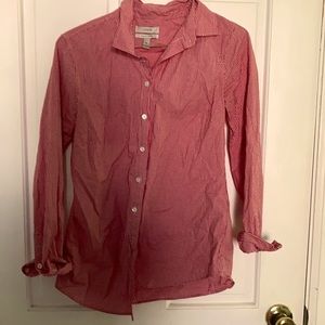 J. Crew plaid red button down shirt